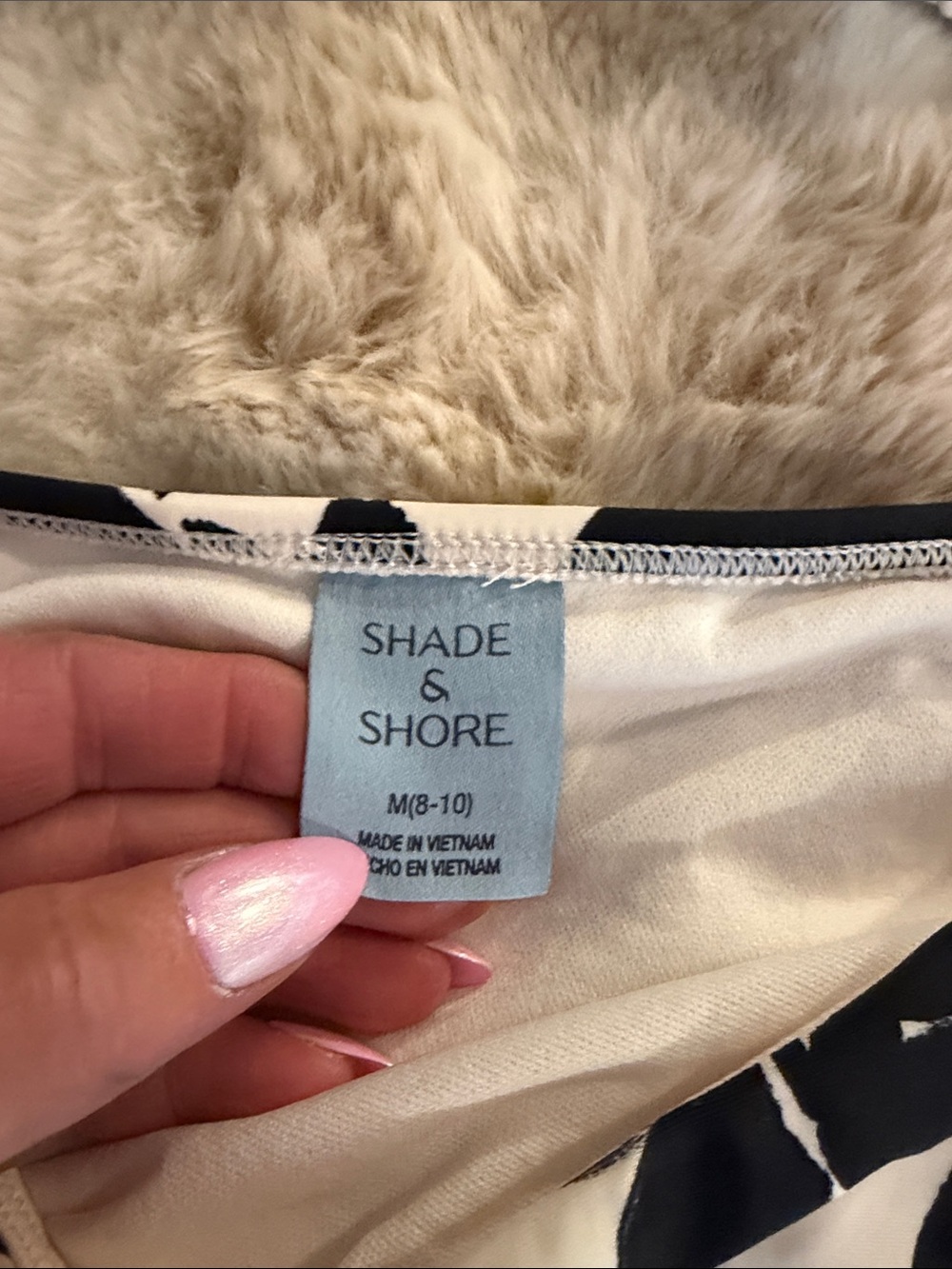 Shade and Shore black and white bikini medium convertible top - Picture 7 of 9